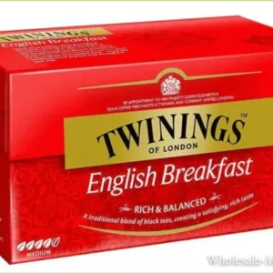 Twinings English Breakfast Tea 50g (25 Sachets) – Premium English Black Tea Imported from England